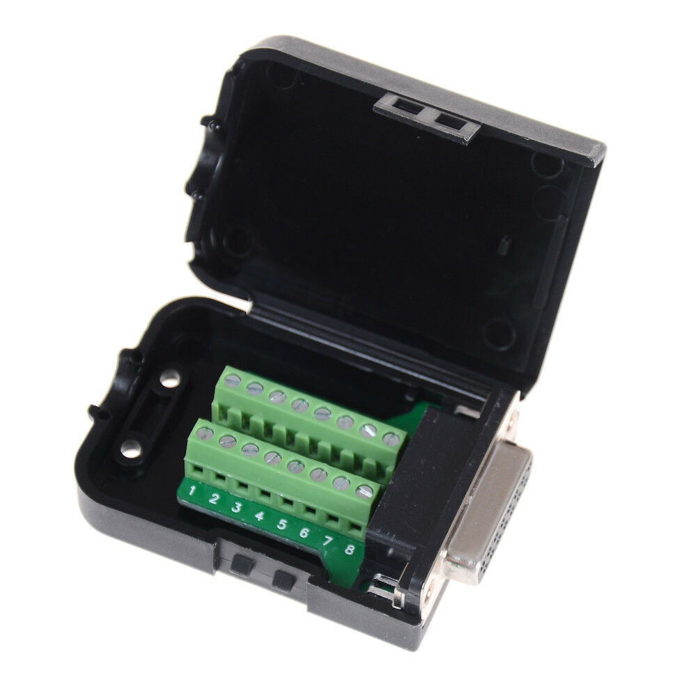 DB15 Female D-SUB 2 Row 15-Pin Plug Breakout Terminal SolderlessConnectorScrY1