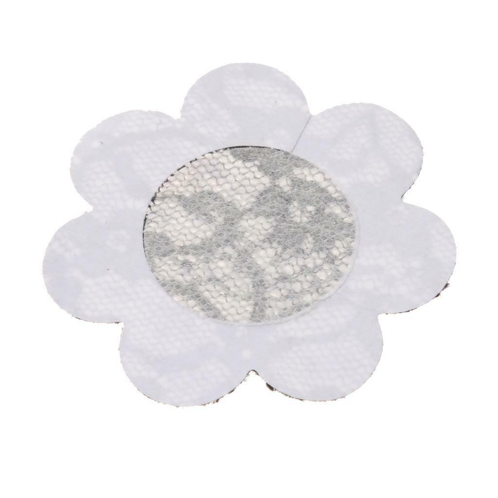 40 Pcs Disposable Breathable Lace Flower Invisible No Slip Nipple Covers Pad