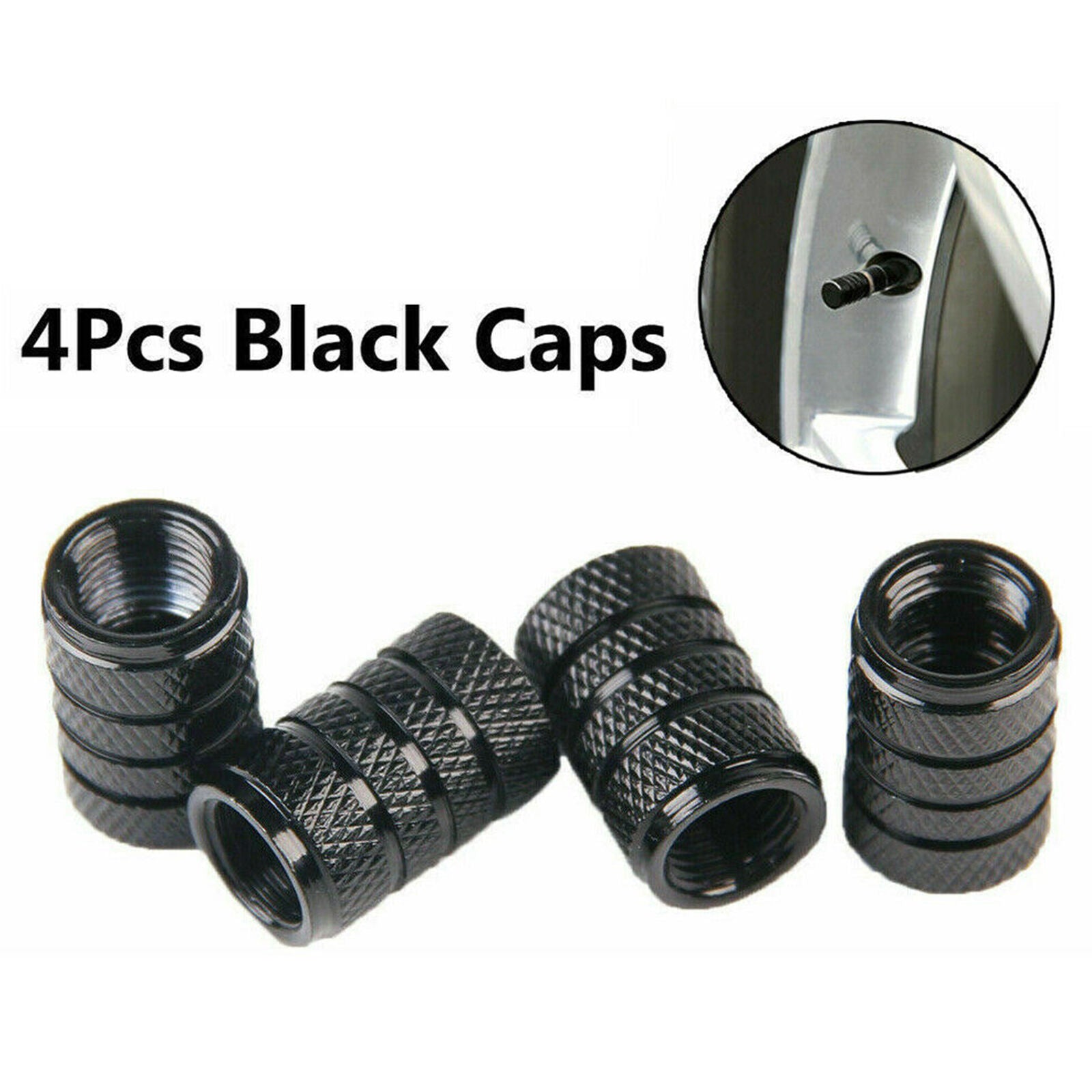 4x Car Wheel Tyre Valve Stems Aluminium Air Dust Cover Screw Cap Accessories