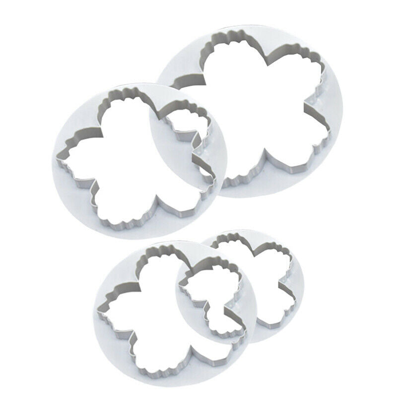 4PCS/set Peony Flower Mould Plastic Cutter Sets Fondant Mold Cake Too.l8
