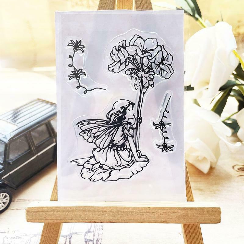Flowers Fairy Silicone Clear Seal Stamp DIY Scrapbooking Embossing Photo Album