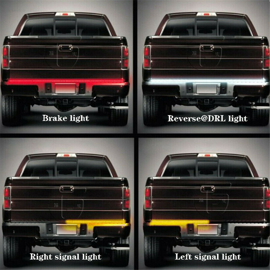 48" Pickup LED Tail light Bar 3 Colors Reverse Brake Turn Signal light Strip Bar
