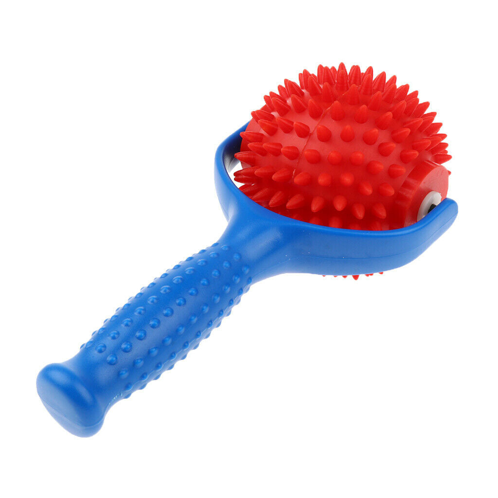 Spiky Point Massage Ball Reflexology Acupuncture Body Massager Pain Ease - Blue
