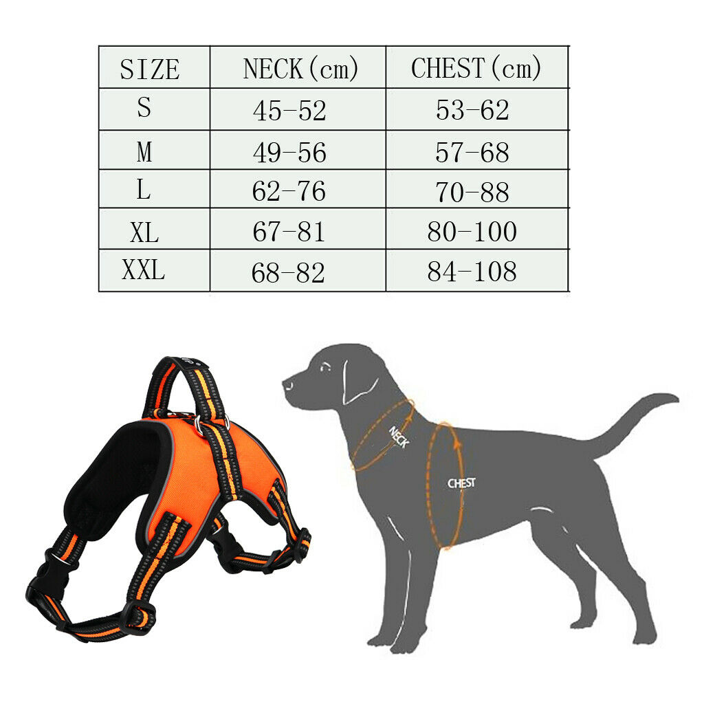 Pet Dog Puppy Harness Soft Adjustable Reflective Breathable Vest XL