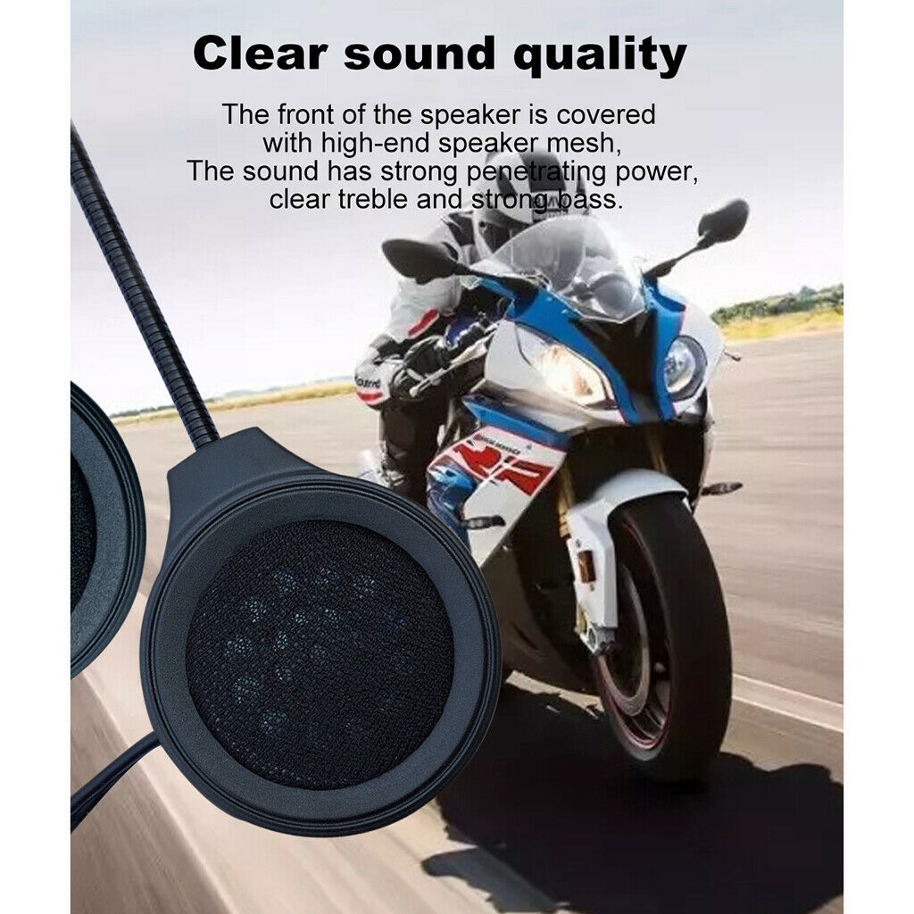 Motorcycle Wireless Helmet Bluetooth 4.1 Headset Handsfree Voice Mic Stereo