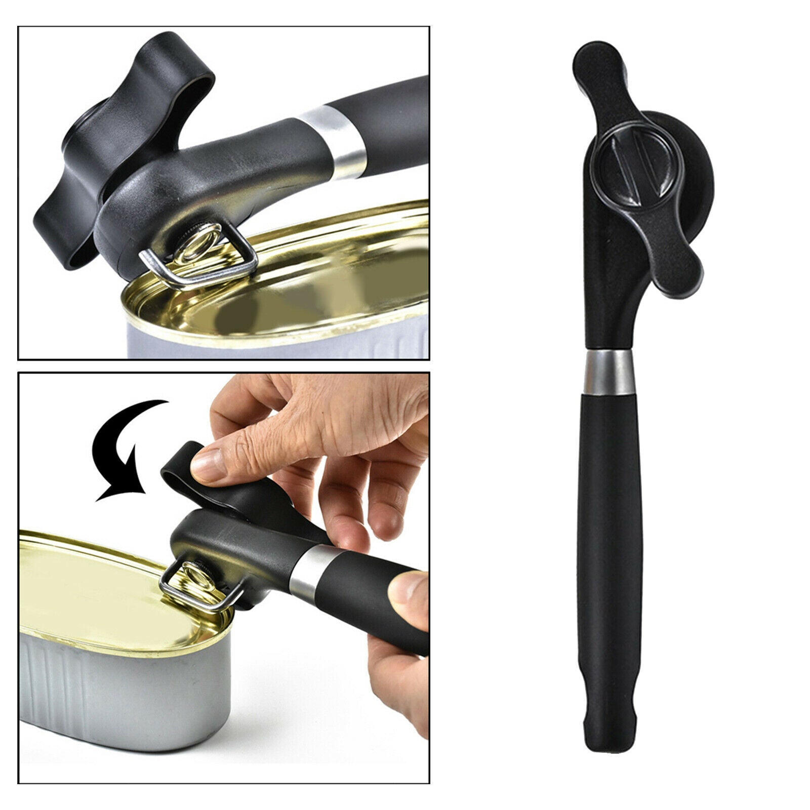 Professional Manual Can Opener Side Cut Easy Grip Tin Opener Kitchen Tool