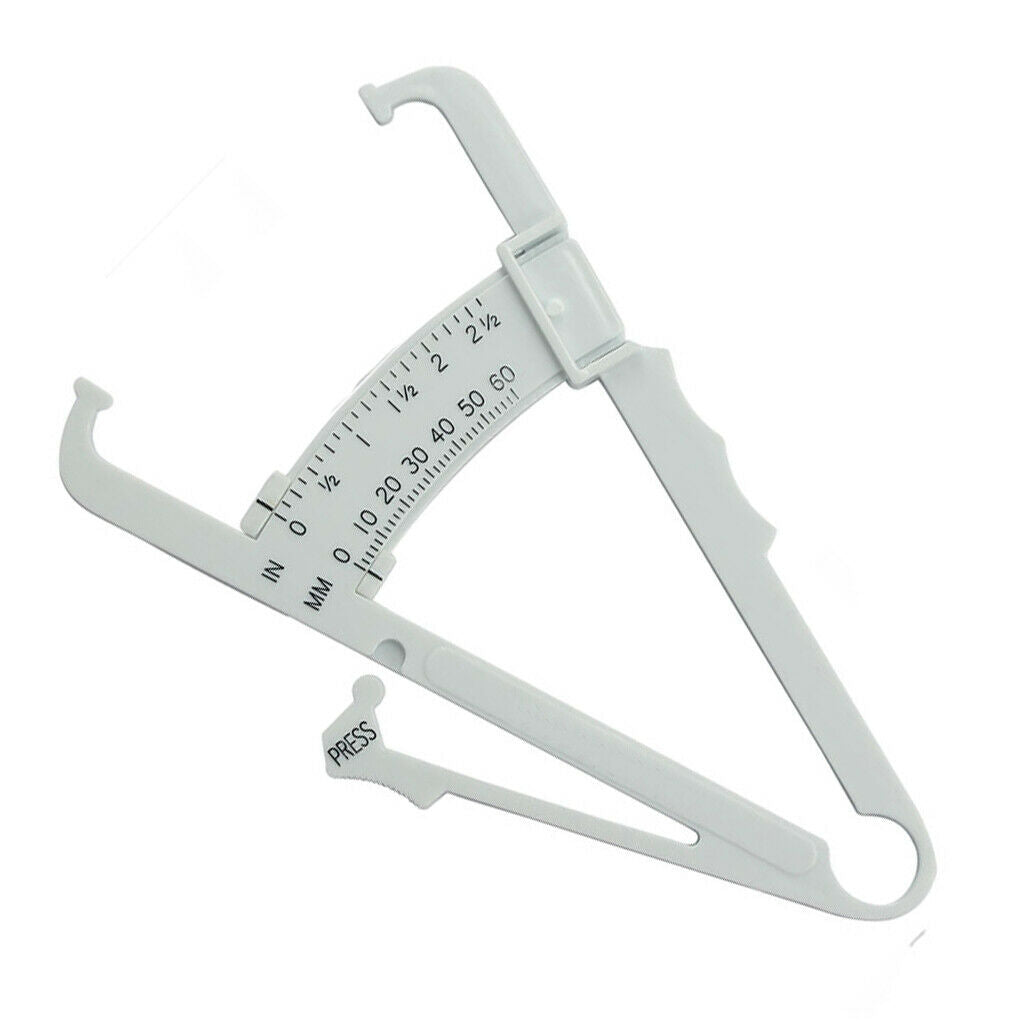 Body  Tester Caliper  Fitness Charts Manual  White