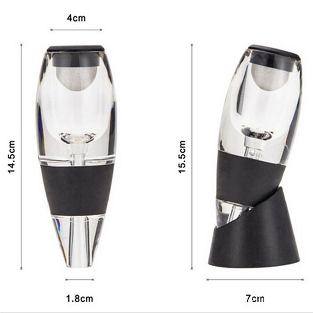 Wine Aerator Decanter Pourer Spout Diffuser with Base Bar Supplies Gadgets