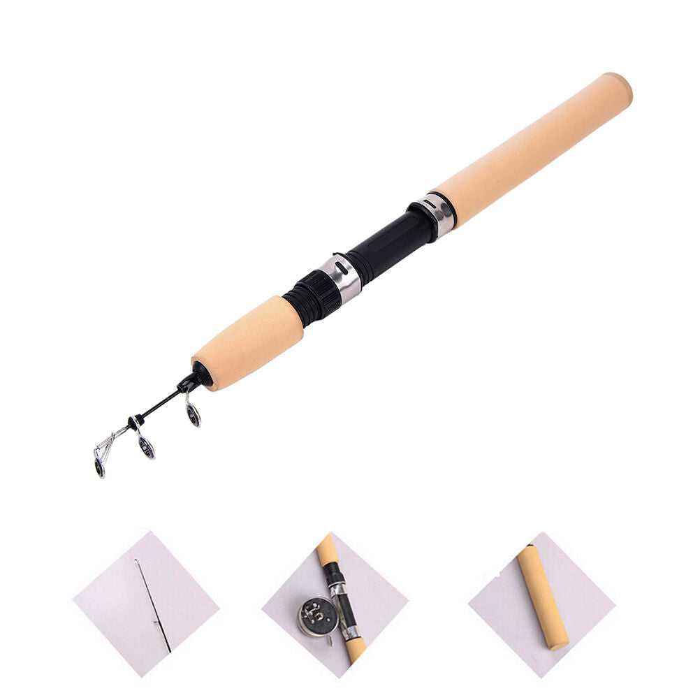 Portable 80CM Shrimp Winter Ice Fishing Rod Fish Tackle Pole Rods Telesco.l8