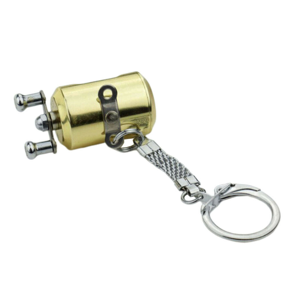 Mini Alloy Trolling Reel Key Chain Key Holder Diameter 0.8'' Line Keychain