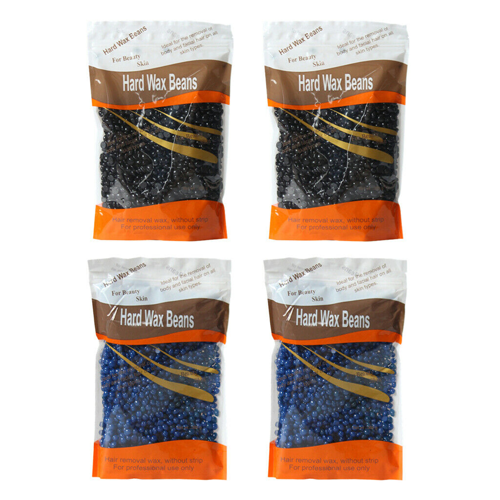 4 Bags 100g Hard Wax Beans Facial Bikini Legs Body Waxing Beads Hair Removal