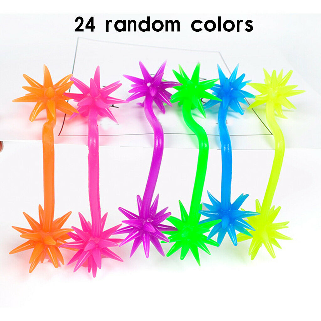 24 Pack of Meteor Hammer Soft Rubber Hand Sticky Ball Sticky Hammer Supplies