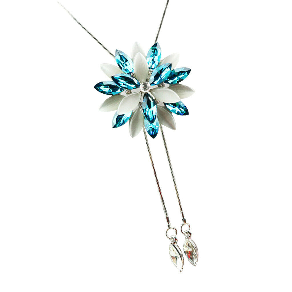 Western Latest Sweater Long Adjustable Chain Necklace Big Snowflake Pendant -