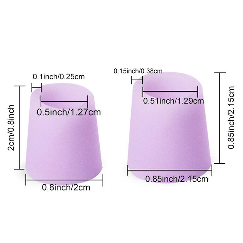 16Pc Purple Silicone Fingers Toe Protector Callus Corn Corrector Thumb Se.l8