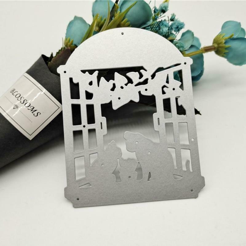 Two Cats on the Windowsill Carbon Steel Cutting Dies DIY Scrapbooking Photo