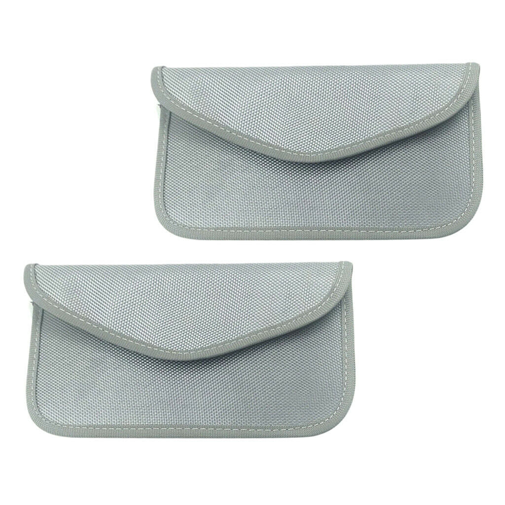 2Pcs Large GSM 3G 4G RF Signal Blocking Bag Anti-Spying Wallet Case for EMF