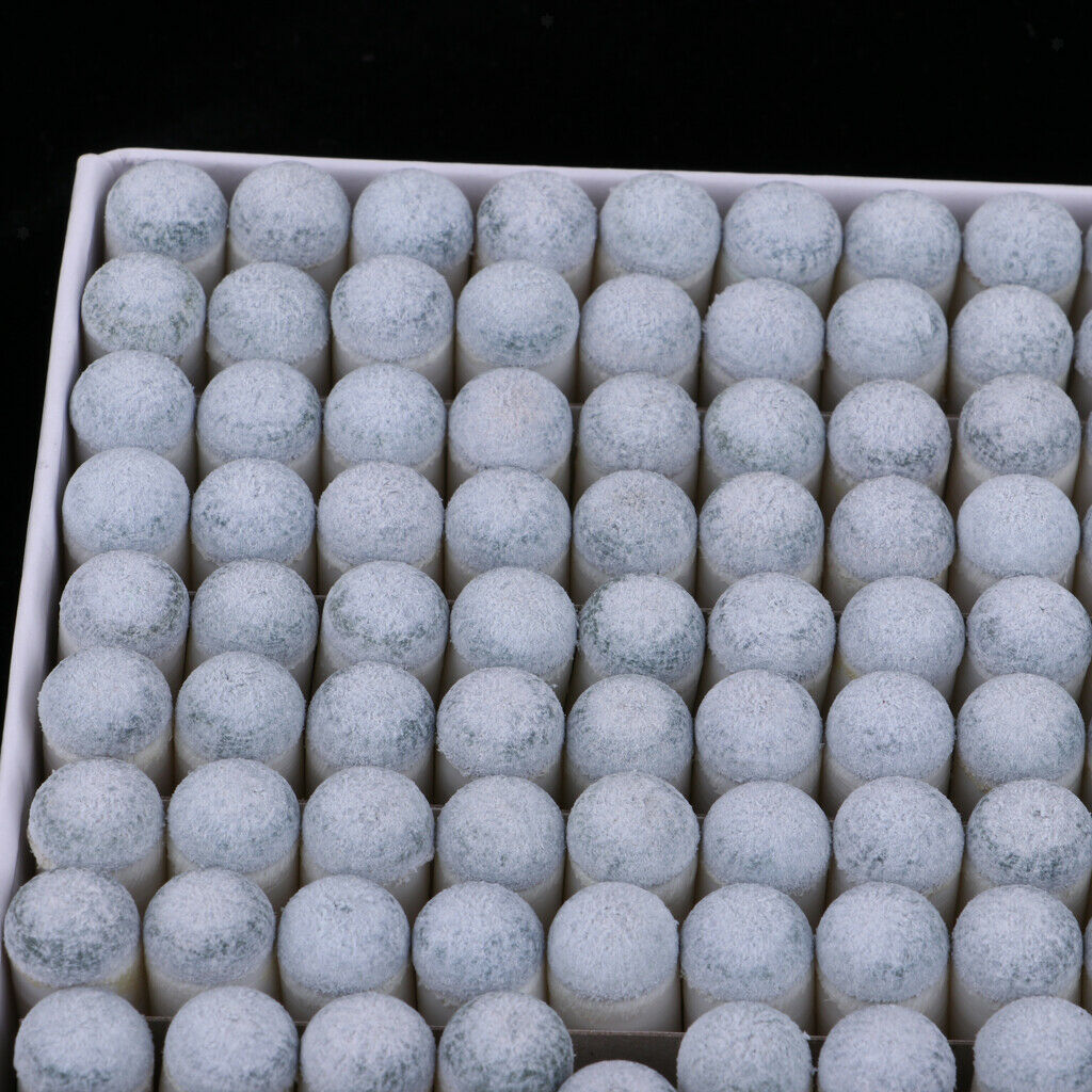 100pcs/Box Durable Snooker Pool Billiard Cue Tips Slip On Hard Cue Tip 10mm
