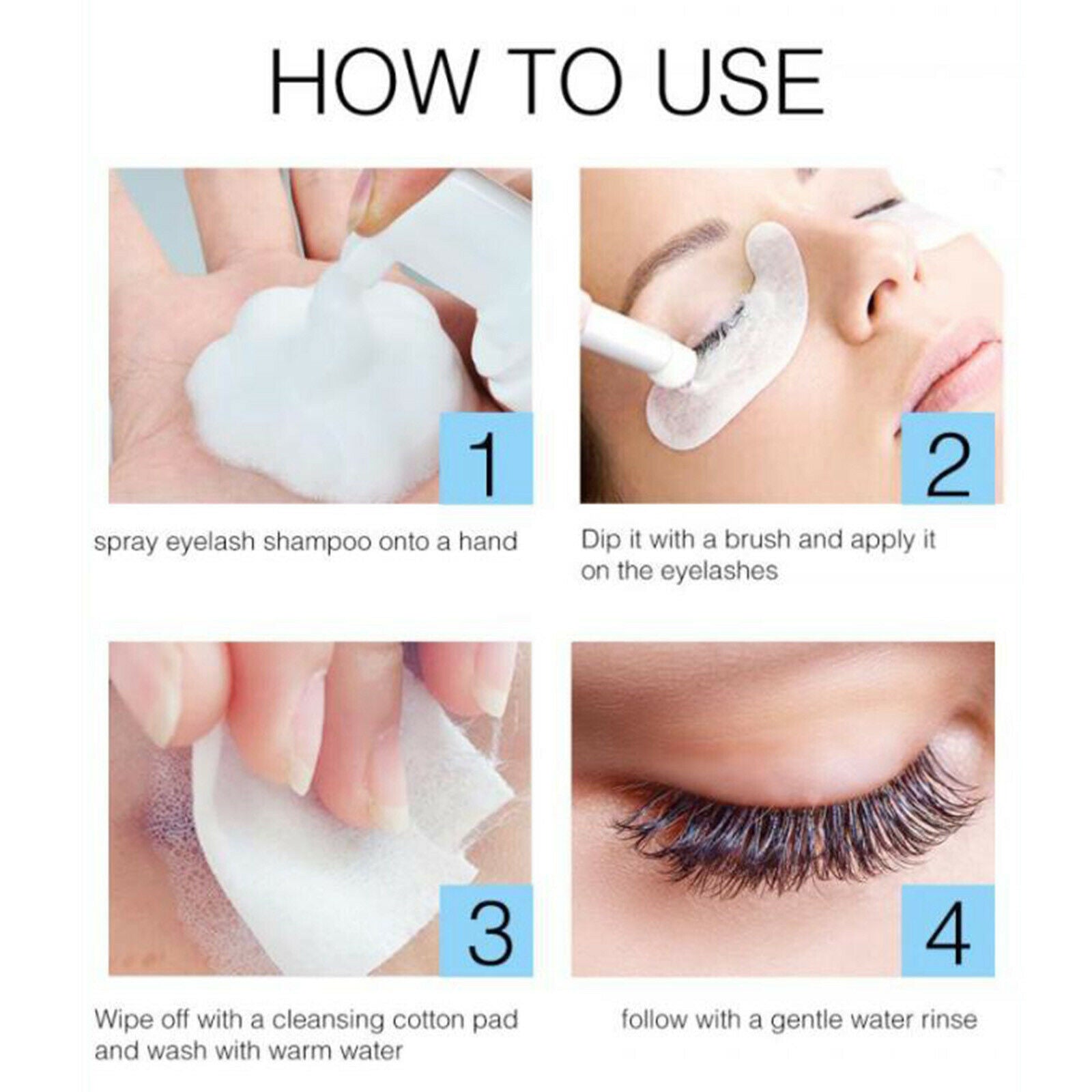 2fl oz Eyelash Extension Cleanser Eyelid Foaming Cleansing for Salon use
