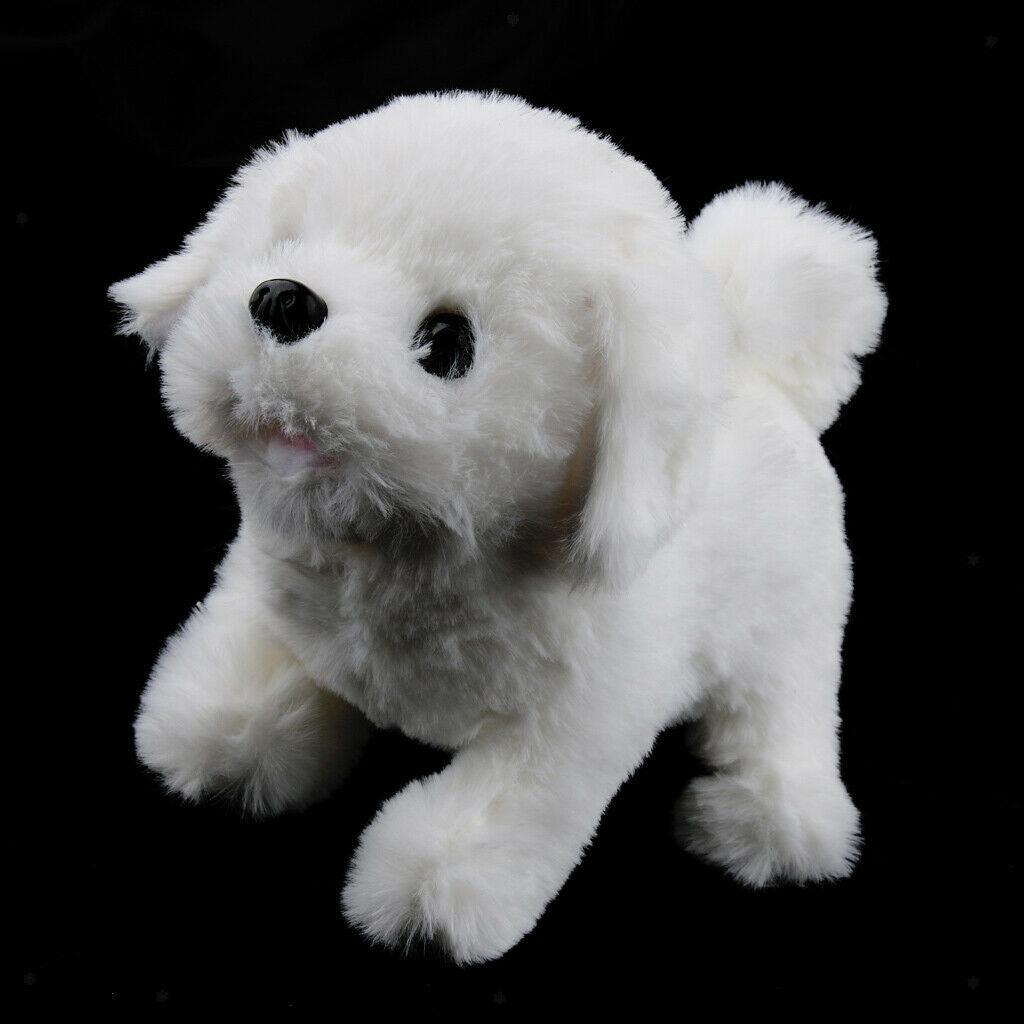Smart Plush Dog Robot Puppy Kids Interactive Toys White Bichon Frise