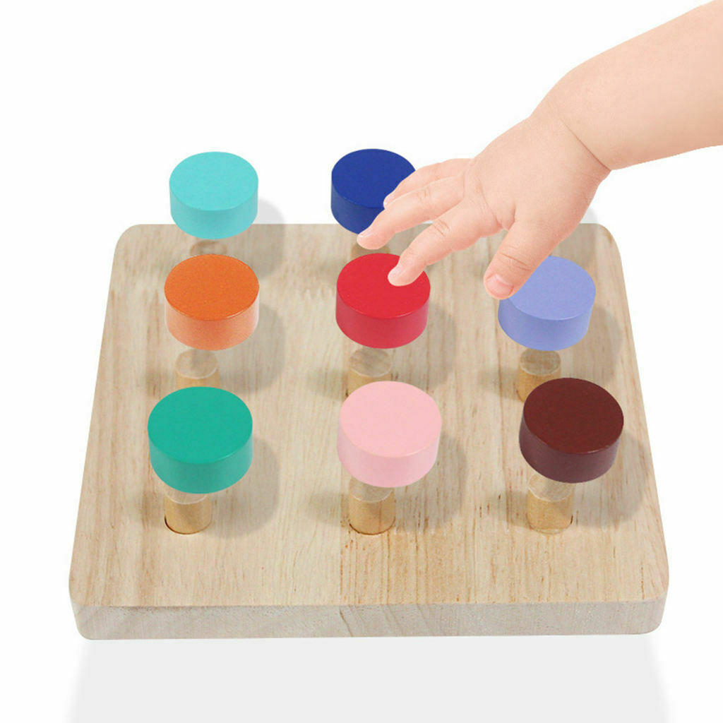 Wooden Number Color Matching Fine Motor Training Educational Toys for Kids