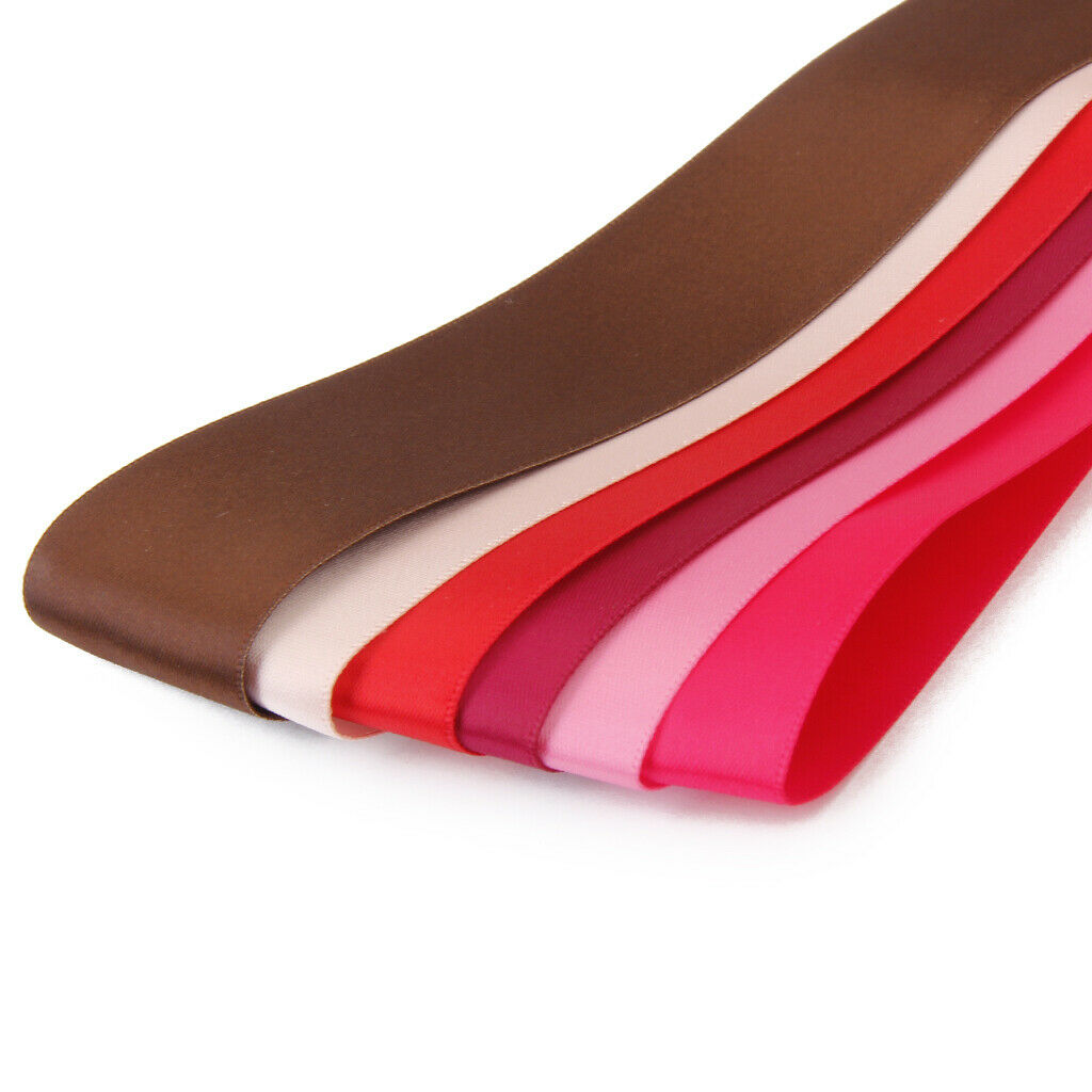 24x 1Yard Double Sided Satin Ribbon Colorful for Wedding Scrapbooking Crafts