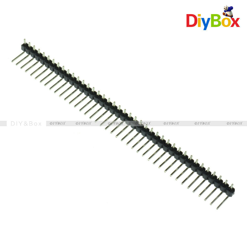 3PCS 40 Pin 2.54mm Right Angle Single Row Male Pin Header Strip PCB For Arduino