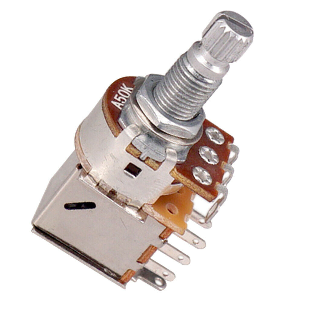 2X Push Pull Potentiometer Switch Control Pot for Electric Guitar Bass A50K