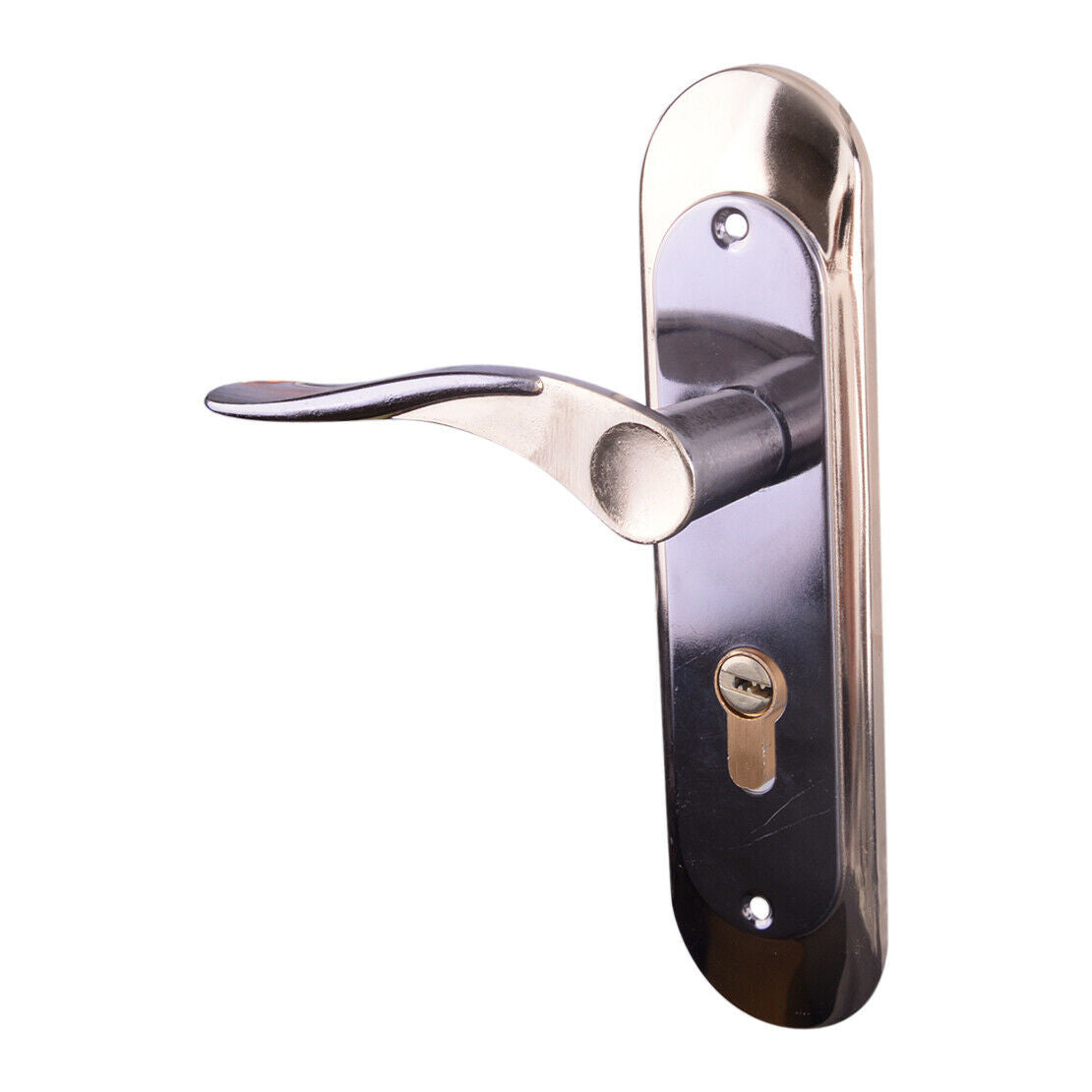 Indoor Door Handle Lever Security Lock Key Kit Household Install Aluminum Alloy