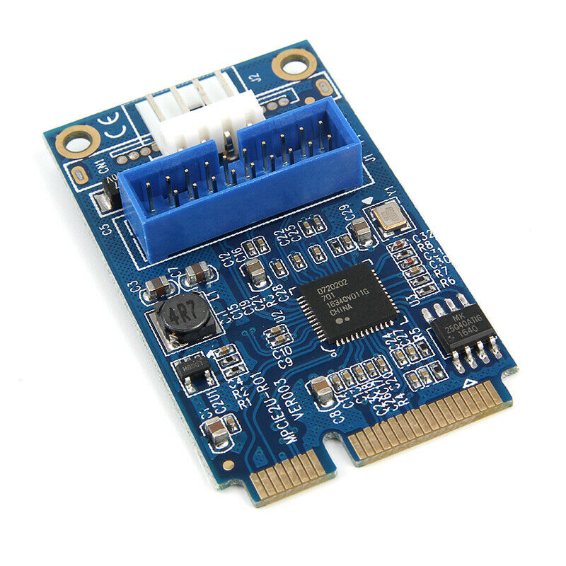 Mini PCIe to 19pin 20pin Header to USB3.0 Mini PCIe to Dual USB Expansion Card