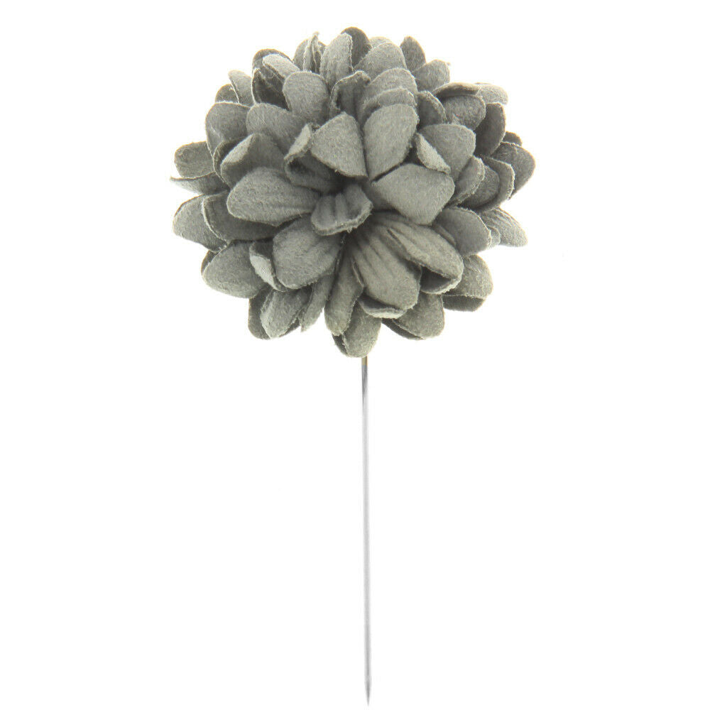 Mens Lapel Light green Flower Boutonniere Stick Brooch Pin Corsage