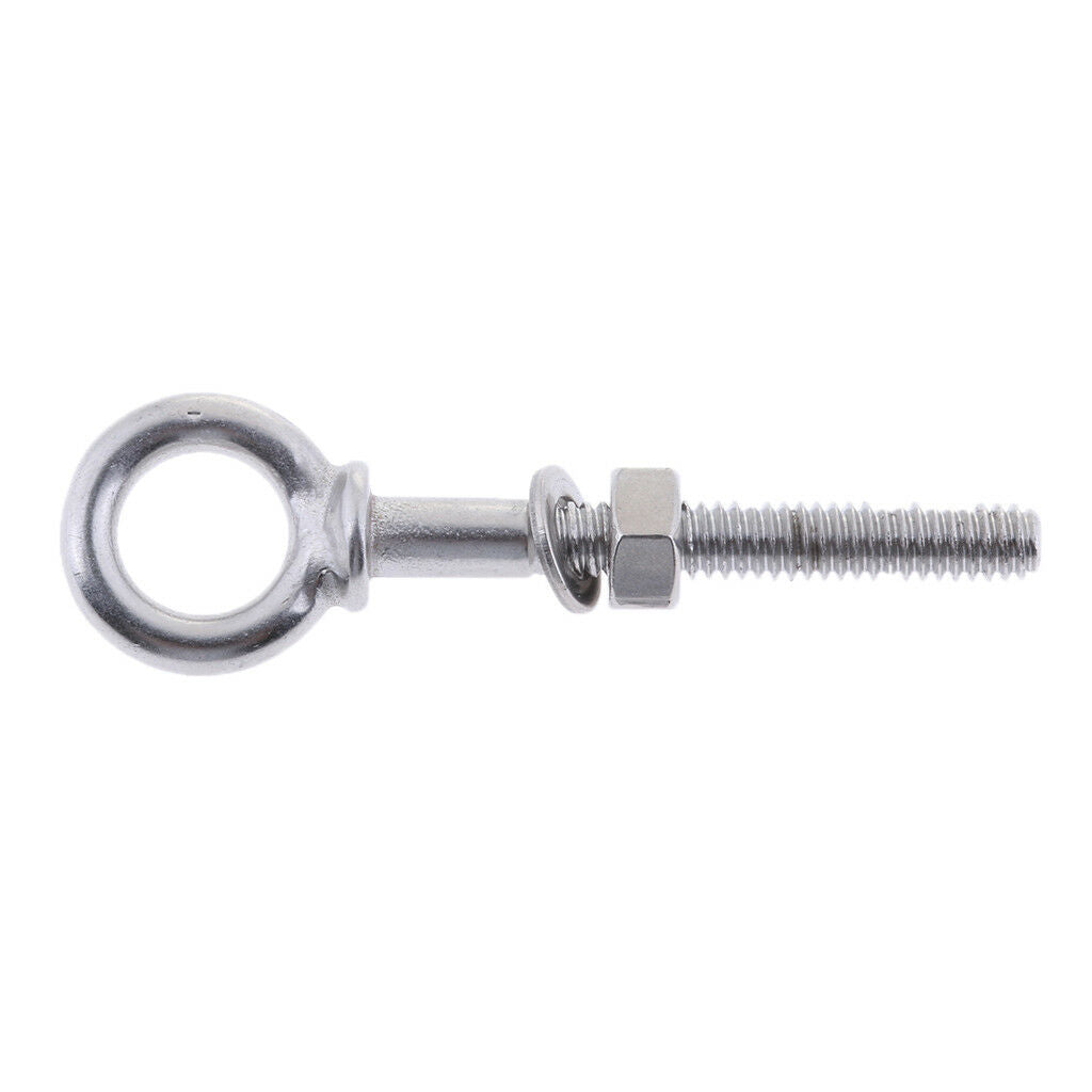 M4 x 40mm Long Lifting Eye Bolts With Washer and Nut - 304 Stainless Steel