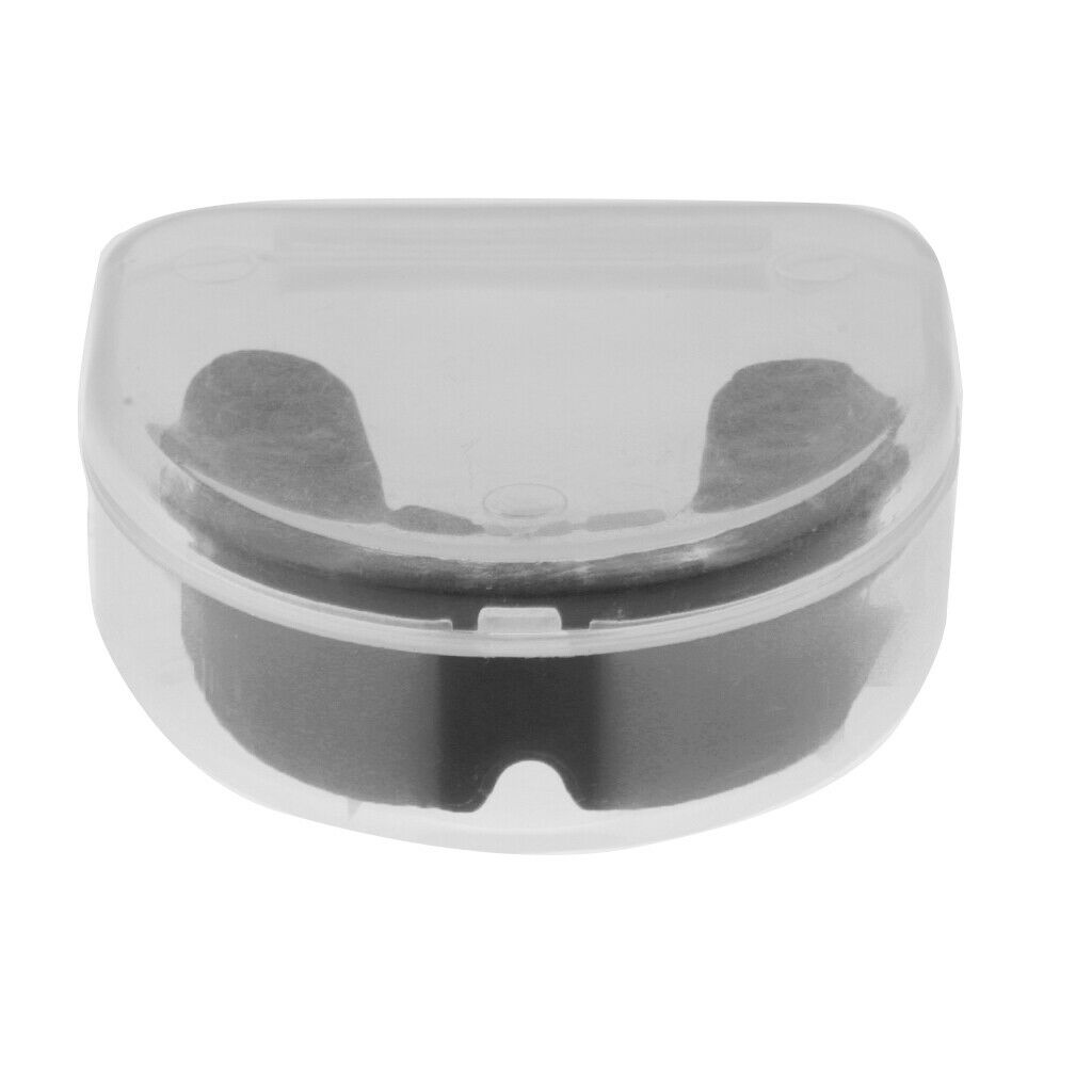 2Pcs Mouth Guard Gum Shield Boil Bite Mouthguard For Football Boxing Black