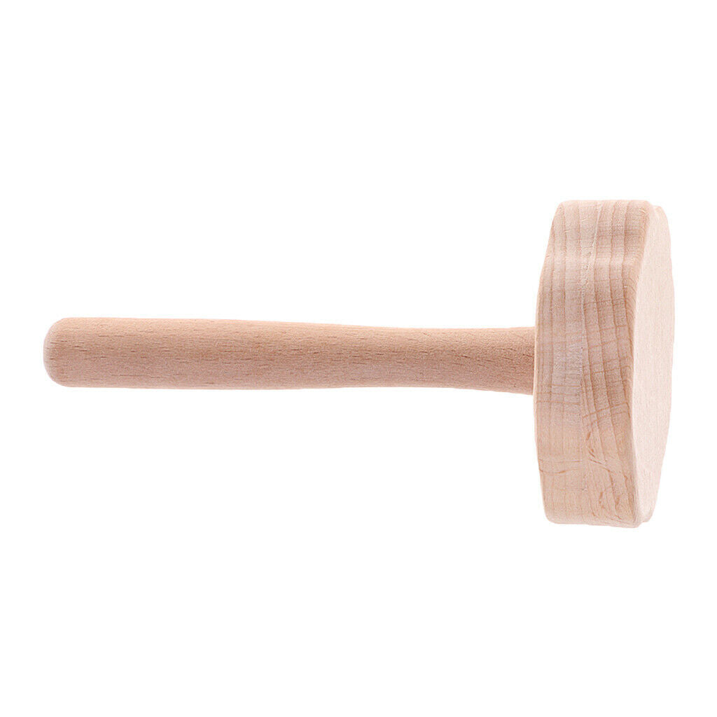 Baby Wood Handle Hand Rhythm Bell Solid Wood Handle Stick for Children