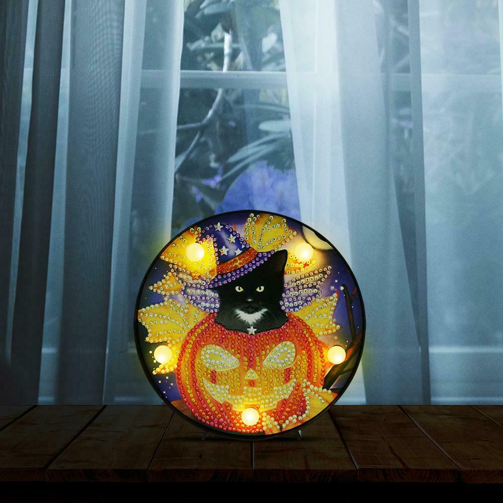 LED Lamp DIY Diamond Painting Special-shaped Partial Drills Halloween Decor @