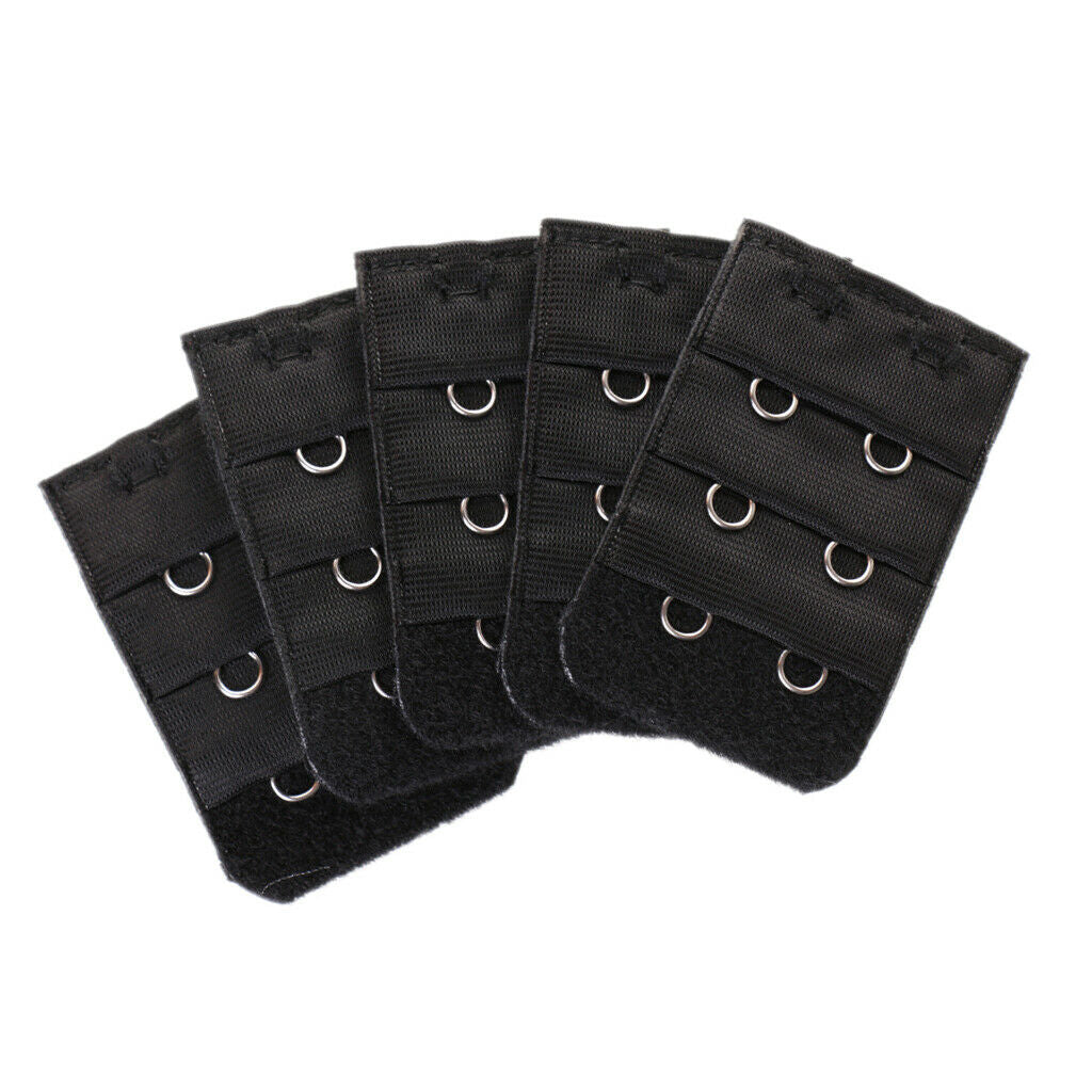 Pack of 10 Piece Elastic Bra Extenders Easily Fit Bra Extension Straps with 3