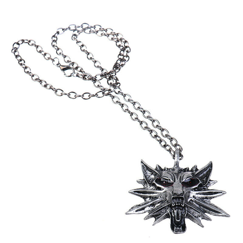 1Pc Zinc alloy Pendant Necklace Wolf Head Necklace Halloween Necklace & P.l8