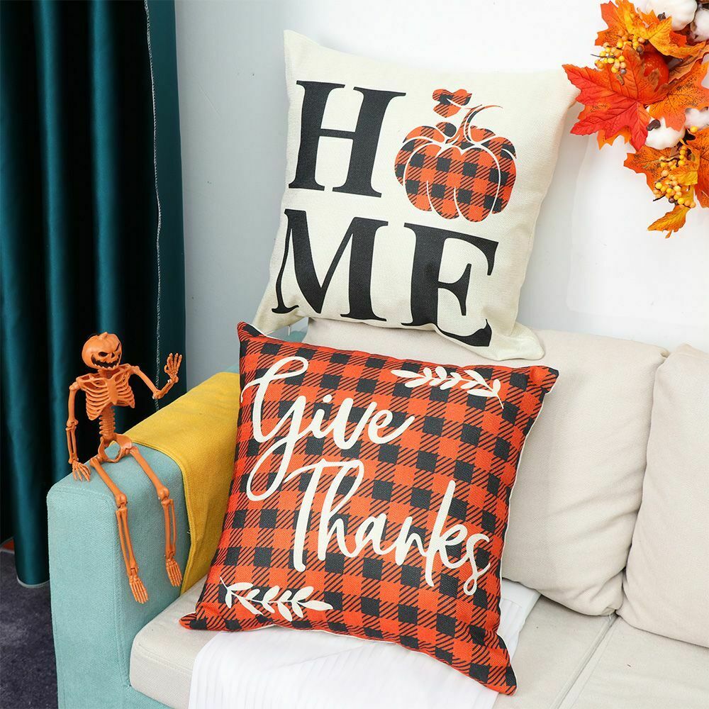 Pillowcases Happy Harvest Throw Cushion Case Autumn Decor Fall Pillow Covers