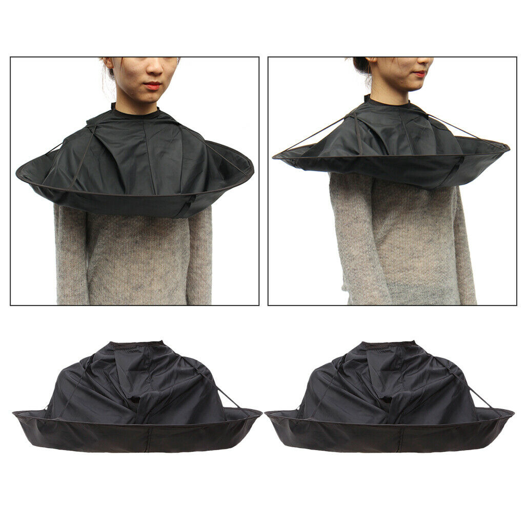 2x Professional Hair Cutting Cape Hair Catcher Umbrella Cloak Salon Barber