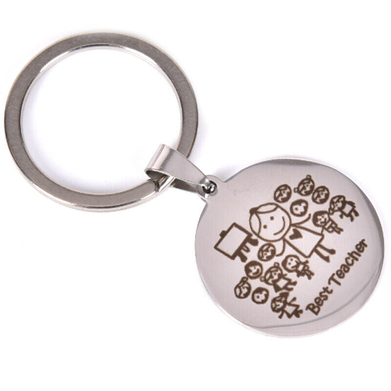 Engraved Keyring Thanks for Teacher Keychain Custom Name Gift for Teacher New US