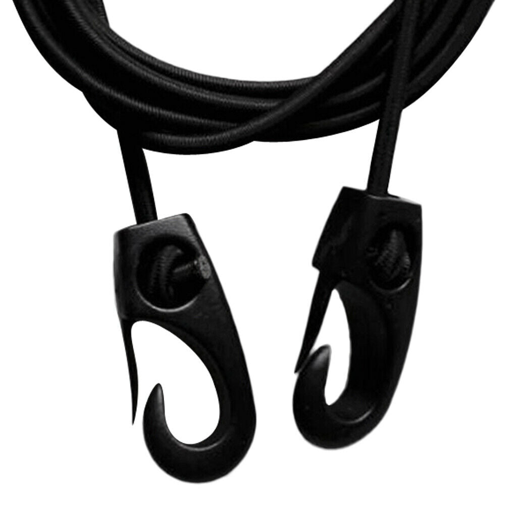 Replacement Elastic Shock Cord Bungee Rope with Hooks for Kayak Boat Black