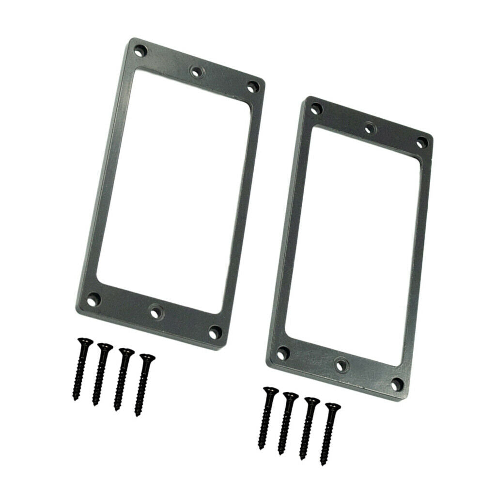 2pcs Guitar Neck&Bridge Humbucker Pickup Mounting Ring with Screws Black