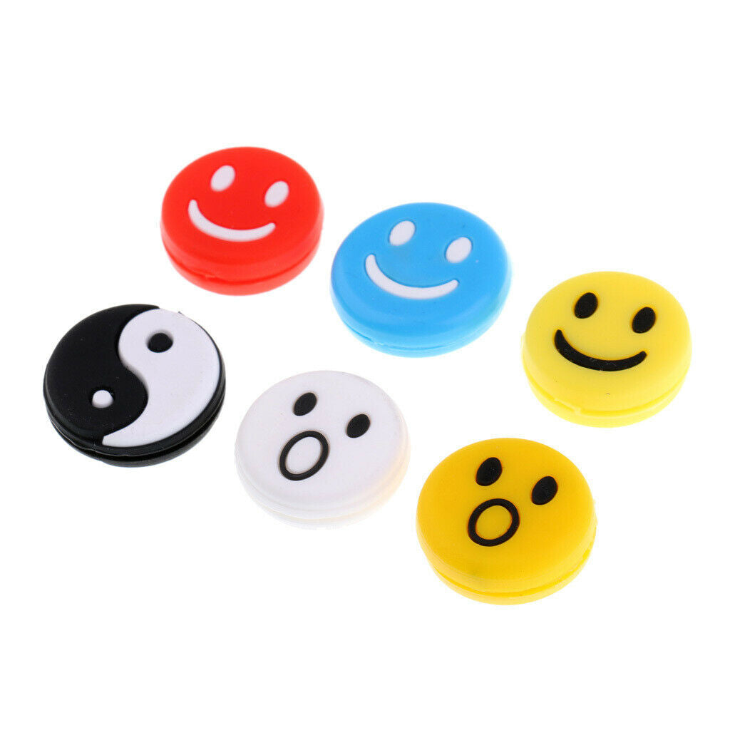 11 Pieces/Pack Mix Expression and National Flag Pattern Tennis Racquet Vibration
