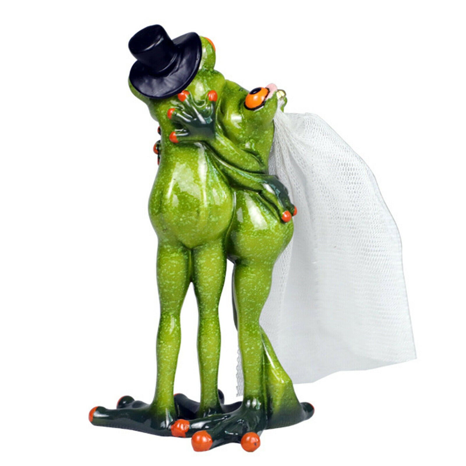Art Garden Frog Statue Polyresin Sculpture Ornament Indoor Patio Lawn Decor