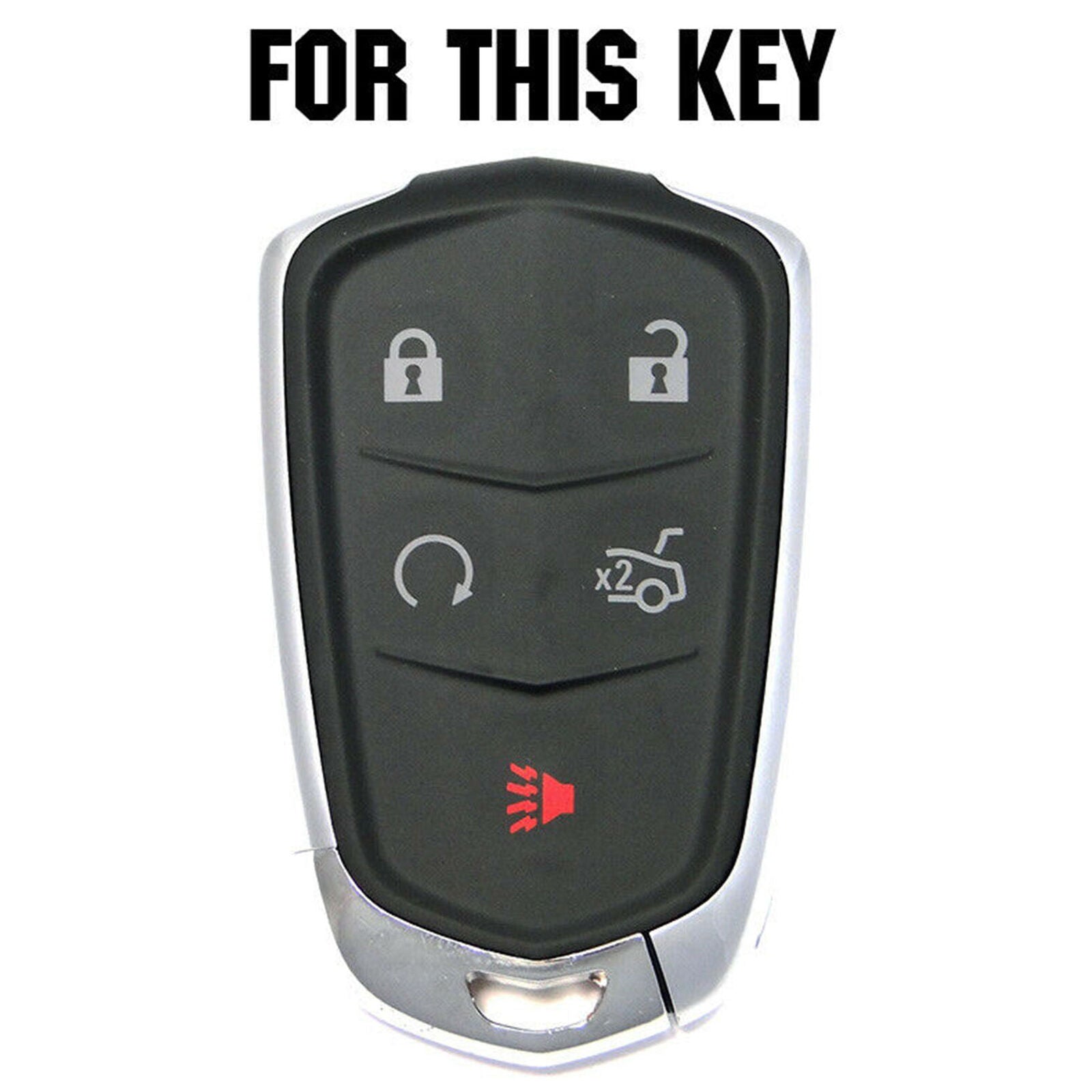 Silicone Key Case Cover For Cadillac CT6 ATS CTS XTS SRX XT5 Fob Remote Jacket