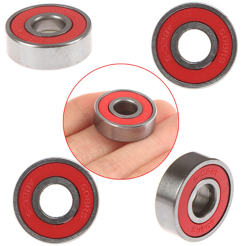 5x Red ABEC-5 608-RS Skateboard Roller Sealed Ball Bearings 8x22x7mm  WYC XG Rf