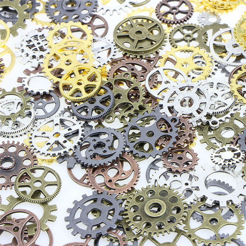 Mixed Watch Parts Steampunk Jewelry Art Craft Gear Pendant Accessories Vin.l8