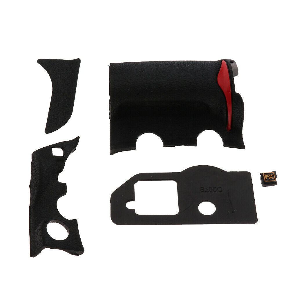 4Pieces Front/Rear Grip Rubber Set Repair Parts + Tape for Nikon D700 Camera