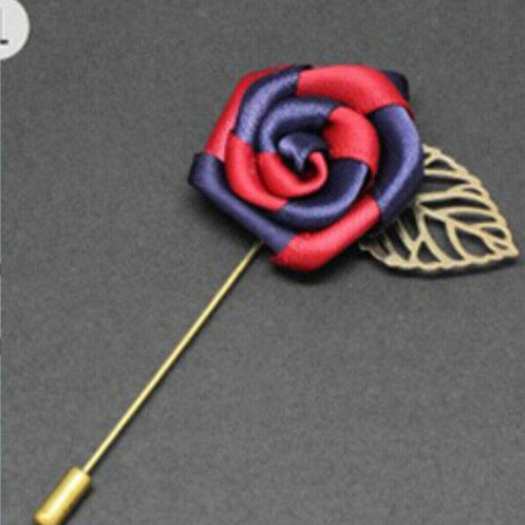 20Pcs Brass Leaf Lapel Pin Stick Blank Base Brooch for Men Suit DIY Crafts