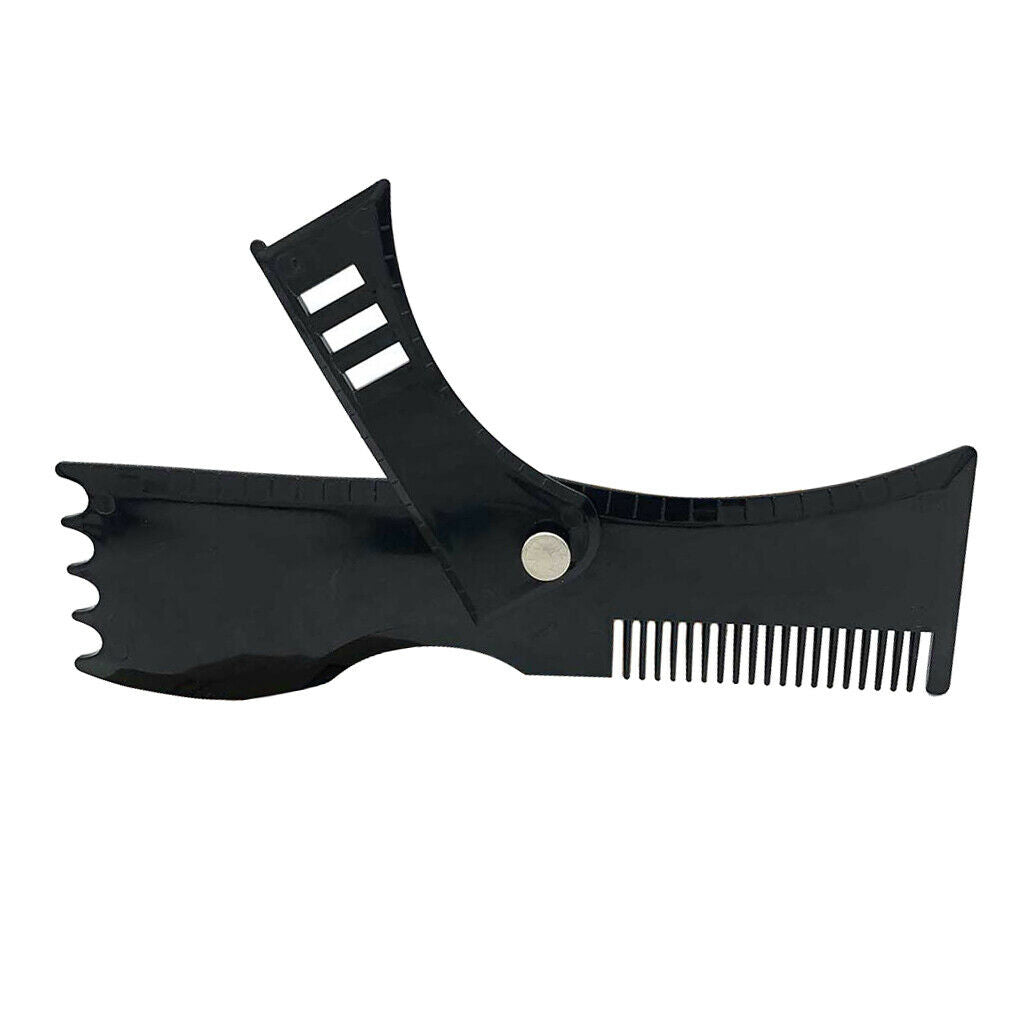 2 Pieces Beard Shaping Tool Template Guide Beard Facial Hair Trimmer Ruler