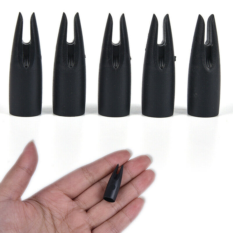 30PCS 8mm Archery Arrow Nocks Plastic Tails For Wood Bamboo Shaft Bow & H.l8